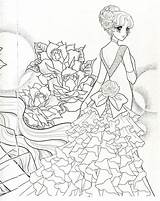 Japanese Shoujo Coloring Book 08 Аниме девушки Sketch Page sketch template