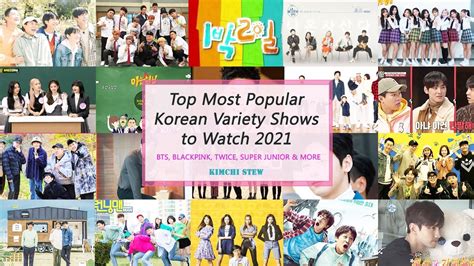 Top Most popular Korean variety shows to watch in 2021 - YouTube