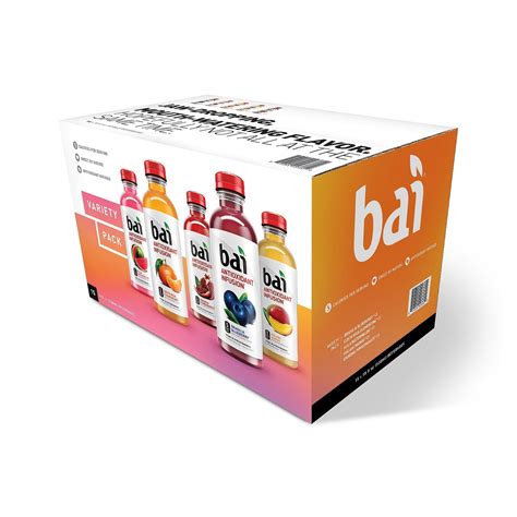 Bai Antioxidant Infusion Variety Pack, 18 Fl Oz, 15 Count - Walmart.com