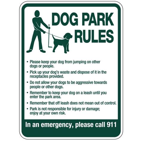 Aluminum Dog Park Rules Sign | Pet Waste Eliminator