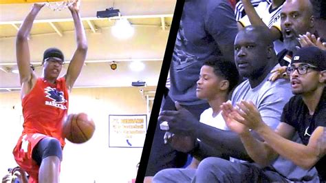 Shareef O'Neal DOMINATES Fall League w/ SHAQ Watching! FULL HIGHLIGHTS ...