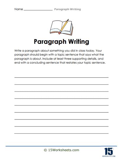 Paragraph Writing #6 Worksheet - 15 Worksheets.com in 2024 | Paragraph writing, Paragraph ...