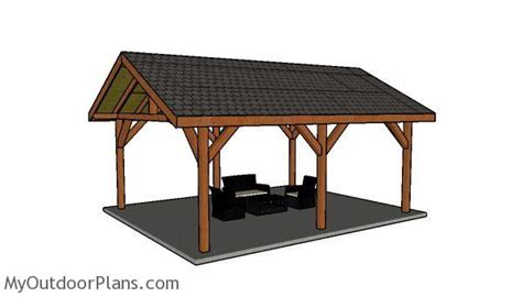 16x24 Backyard Pavilion - Free DIY Plans | MyOutdoorPlans