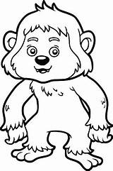 Coloring Book Yeti  Royalty Free Vector Stock FreeImages sketch template