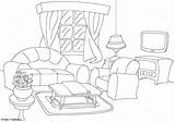 Large Living Room coloring Page sketch template