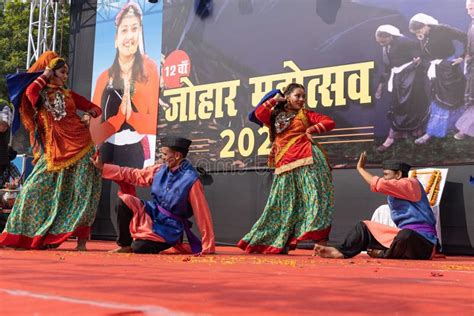 Tribal Men and Women Wearing Traditional Attire Dancing at the Johar ...