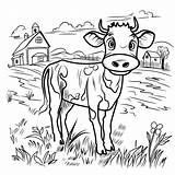 Calf Coloring Farm Pages Animal Printable Feeding Kids Sheets Chores  sketch template