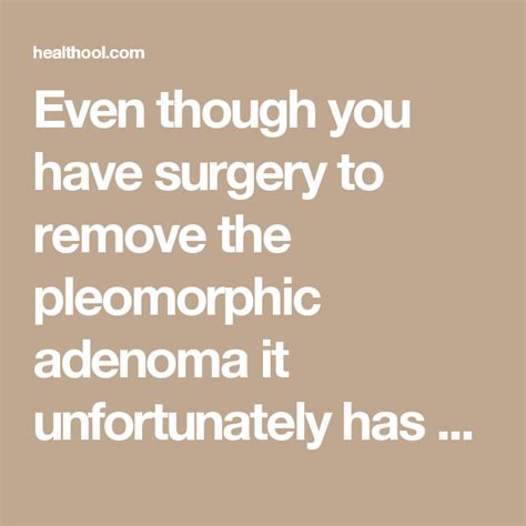 👉 Pleomorphic Adenoma - Symptoms, Causes, Treatment, Surgery (December ...