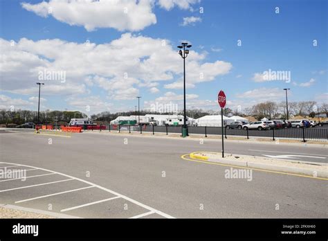 New York - NY - 20200416 - COVID-19 Testing Center set up in the parking lot of the Aqueduct ...