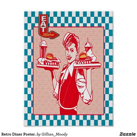 Retro Diner Poster. Poster Vintage Diner, Retro Diner, Indie Pop Bands ...