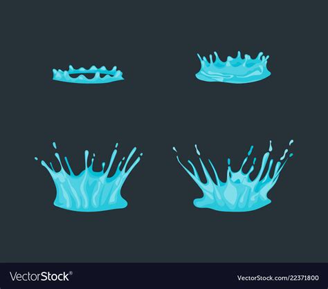 Cartoon dripping water effect set various types Vector Image