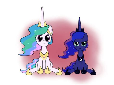 princess celestia and princess luna by hoyeechun on DeviantArt