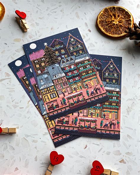 Christmas Cards / Set of 5 Christmas Postcards / Christmas - Etsy UK