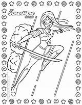 Superhero Girl Coloring Pages sketch template