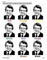 FREE Presidents Day Jimmy Carter Coloring Page And Color Worksheet For  sketch template
