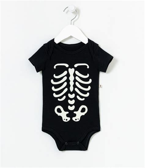 Body Infantil Esqueleto Halloween - Tam 0 a 18 meses Preto