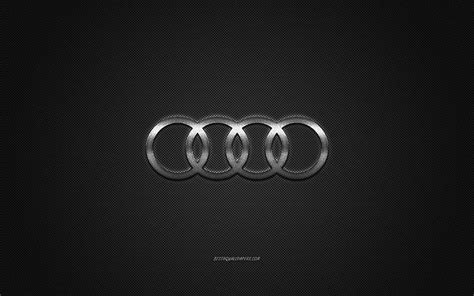 Audi logo, silver logo, gray carbon fiber background, Audi metal emblem, Audi, HD wallpaper | Peakpx