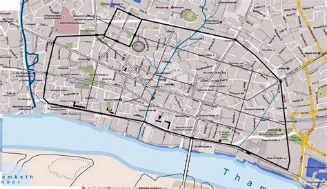 An interesting map of Roman Londinium overlaid on a map of Modern ...