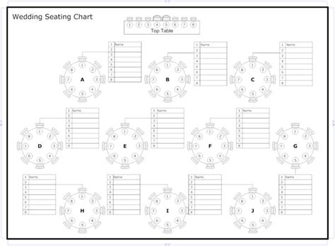 the wedding seating chart is shown in black and white