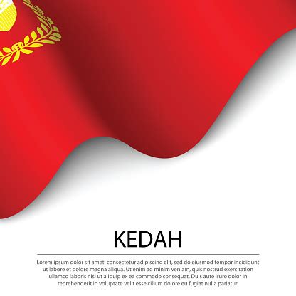 Waving Flag Of Kedah Is A State Of Malaysia On White Background Stock Illustration - Download ...