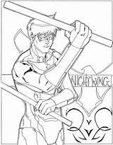 Nightwing Coloring Pages sketch template