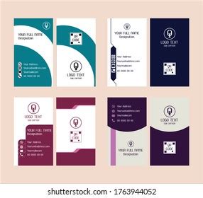 Creative Minimalist Vertical Business Card Design Stock Vector (Royalty Free) 1763944052 ...