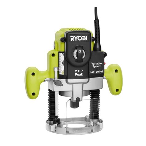 Ryobi 2 HP 10-Amp Plunge Base Router-RE180PL1G - The Home Depot ...