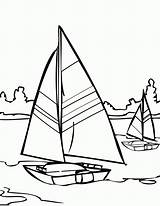 Printable Sailboat Coloring Pages sketch template