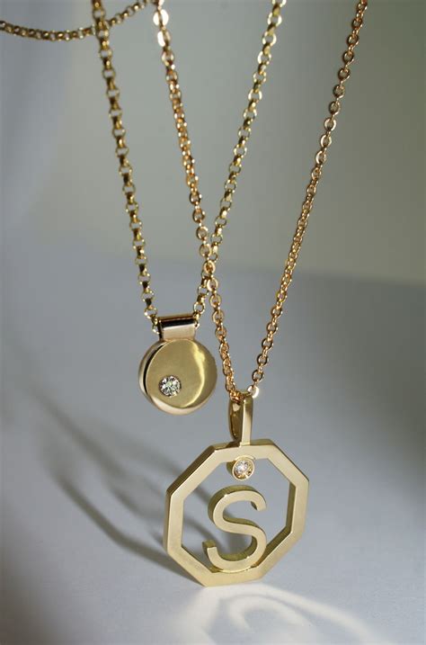 Geometric & Initial pendants by Sydney jeweller Lizunova | Jewelry stores, Initial pendant ...