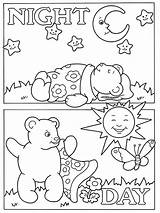 Day And Night coloring pages sketch template