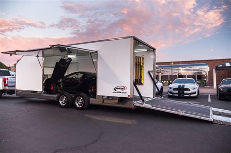 Enclosed Car Trailer with Escape Door and Removable Fender — JIMGLO Trailers