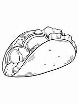 Taco coloring Pages sketch template