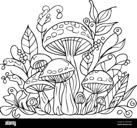 mushroom in autumn Happy Fall coloring page, Hello Fall Coloring Sheets ...