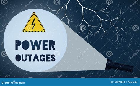 Power Outages Banners On A Black Background And White Background With ...