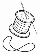 Premium Vector  Needle And Thread colouring Book Pages For Children sketch template