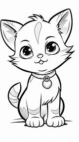 Simple Cat Coloring Page Perfect For Little Ones coloring page  sketch template