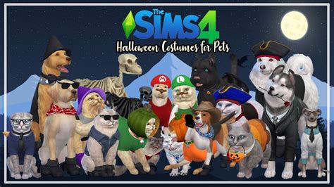20 HALLOWEEN COSTUMES FOR PETS IN THE SIMS 4 - YouTube