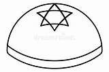 Yarmulke Sketch Traditional Jewish Headdress Kippah  A Hat With sketch template