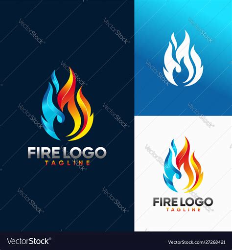 Fire flame logo designs image Royalty Free Vector Image