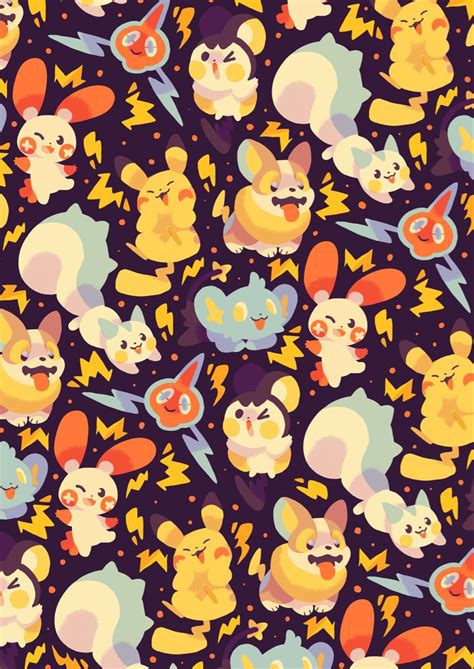 ArtStation - Electric pokemon pattern | Cute pokemon wallpaper, Pokemon, Cool pokemon wallpapers