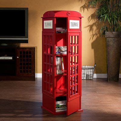 Phone Booth-Shaped Retro Kid's Bookcase England Style-Homary