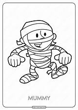 Free Printable Mummy Pdf Coloring Page sketch template