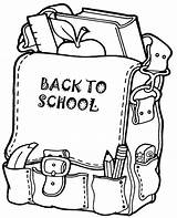 Backpack coloring page To Print sketch template