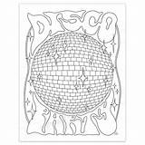 70s Disco Coloring Page Pages sketch template