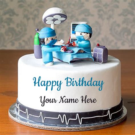 Doctor Birthday Wishes Special Cake Pic With Your Name