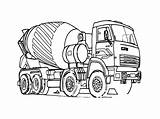 Drawing Of Cement Mixer Truck coloring Page  Download Print Or Color sketch template