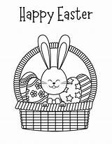 Easter Basket Coloring Page Printable  sketch template