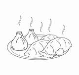 Chinese Food Coloring Page sketch template