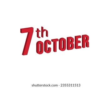 7th October Daily Calendar Time Date Stock Vector (Royalty Free) 2355311513 | Shutterstock