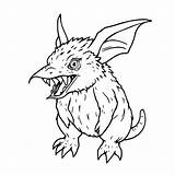 Free Chupacabra Illustration For Creative coloring Page  sketch template